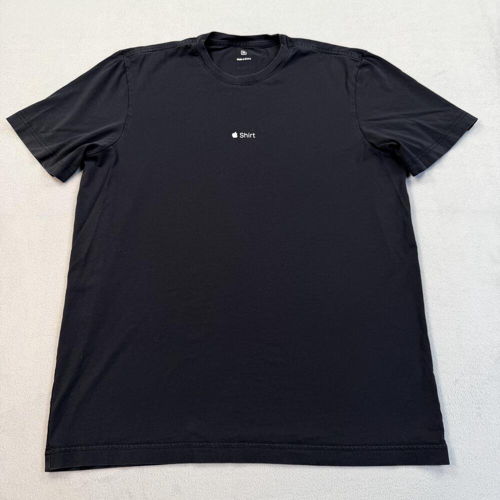 Apple Shirt Mens Medium Black 1 Infinite Loop Cupertino CA Graphic Logo Tee